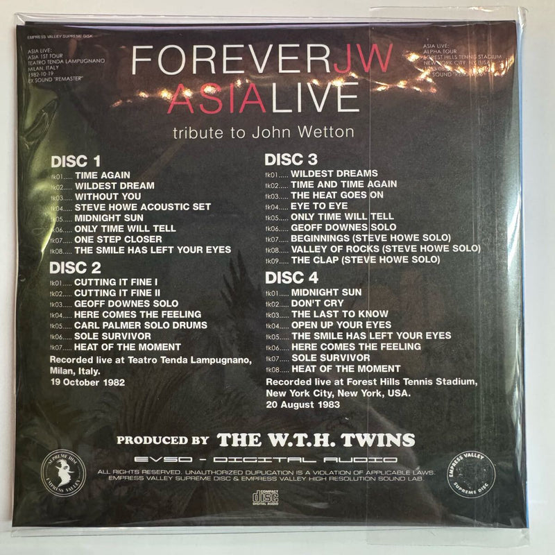 Asia 4CD「Fanfare For The Reuniont」 ASIA / FOREVER JW Asia Live (4CD)