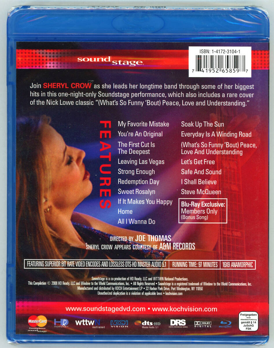 SHERYL CROW LIVE / sound stage (1BDR)