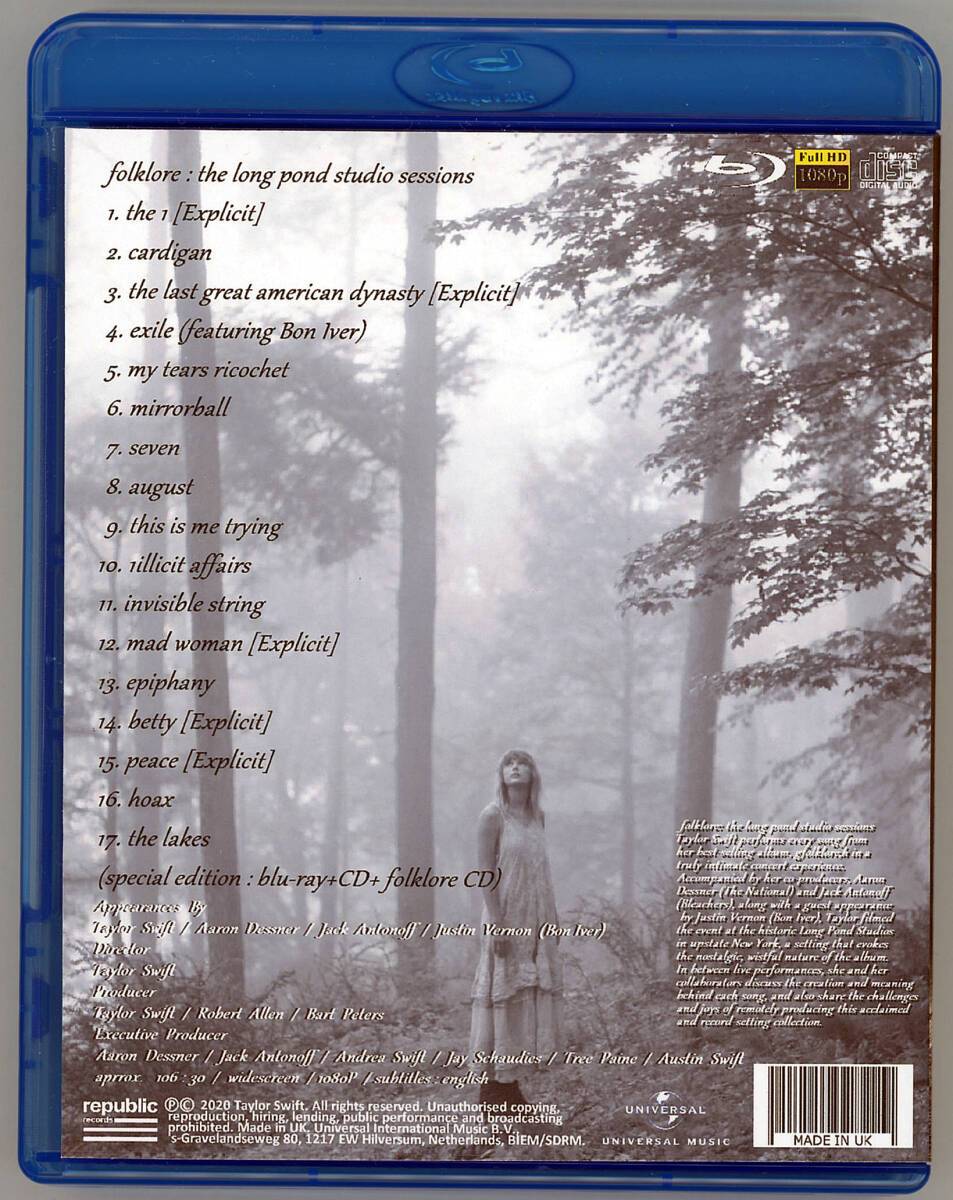 Taylor Swift / folklore the long pond studio sessions (1BDR+2CDR)