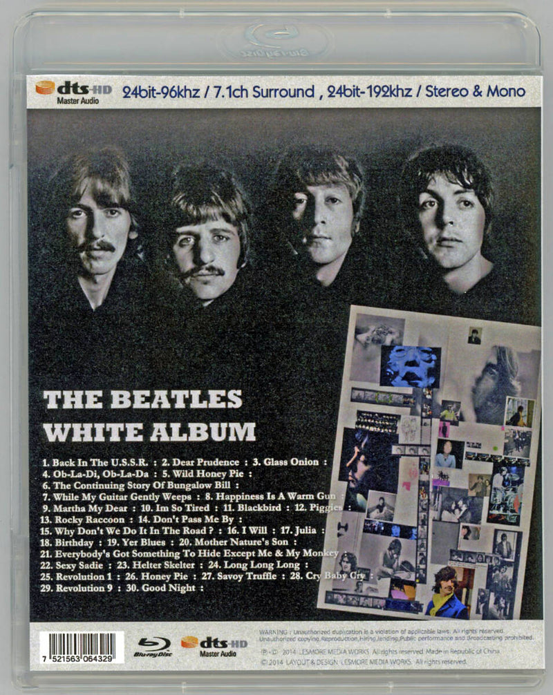 The Beatles / WHITE ALBUM 24bit-96khz / 7.1ch Surround, 24bit-192khz / Stereo & Mono (1BDR)