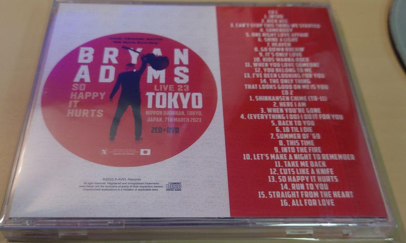 Bryan Adams / So Happy It Hurts Tour Tokyo 2023 (2CDR+1DVDR)