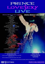 Load image into Gallery viewer, PRINCE / LOVESEXY LIVE ORIGINAL BROADCAST UNCUT EDITION DVD Silver Disc
