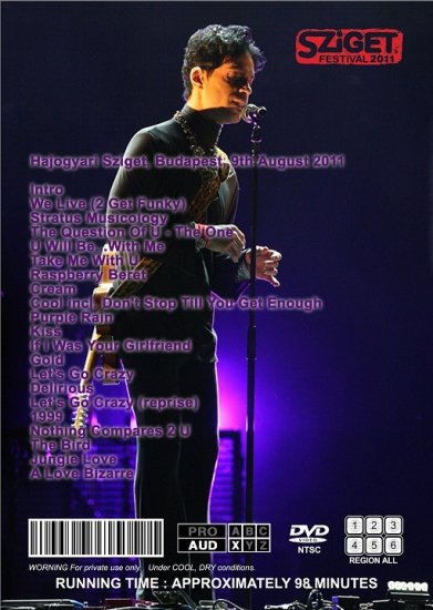 PRINCE / WELCOME TO BUDAPEST 2011 Hungary (1DVDR)