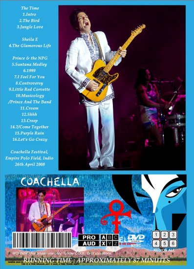 PRINCE / COACHELLA FESTIVAL 2008 DEFINUTIVE EDITION (1DVDR)