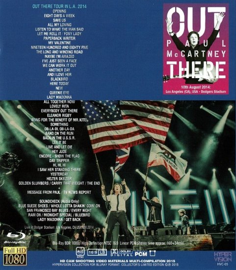 PAUL McCARTNEY / Out There Tour In L.A.2014 (1BR)