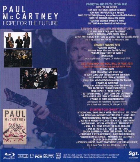 PAUL McCARTNEY / HOPE FOR THE FUTURE (1BR)