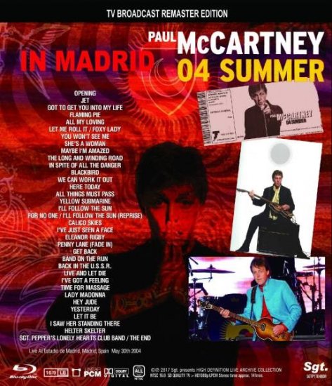 PAUL McCARTNEY / 04 SUMMER IN MADRID (1BR)