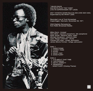 MILES DAVIS / DID KEITH PLAY THE TUNE? / LIVE IN COPENHAGEN 1971 (2CD+1DVD)