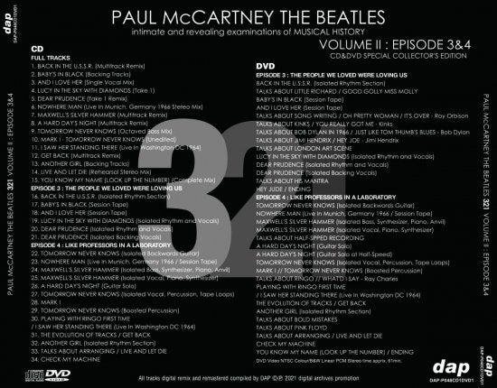 PAUL McCARTNEY-THE BEATLES/321VOL.II EPISODE3&4 [1CD+1DVD]