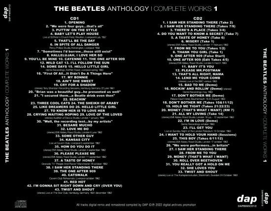 THE BEATLES / ANTHOLOGY COMPLETE WORKS 1 (2CD)