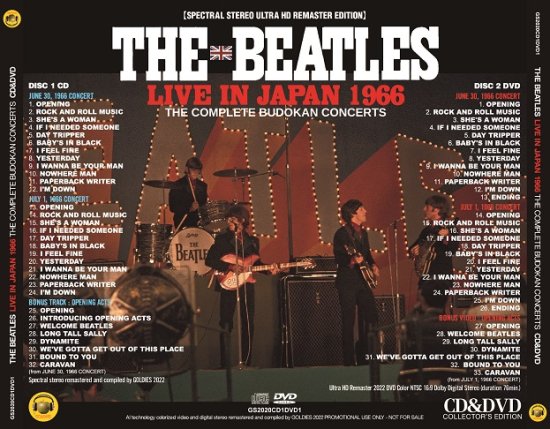 THE BEATLES / LIVE IN JAPAN 1966 - THE COMPLETE BUDOKAN CONCERTS (1CD+1DVD)