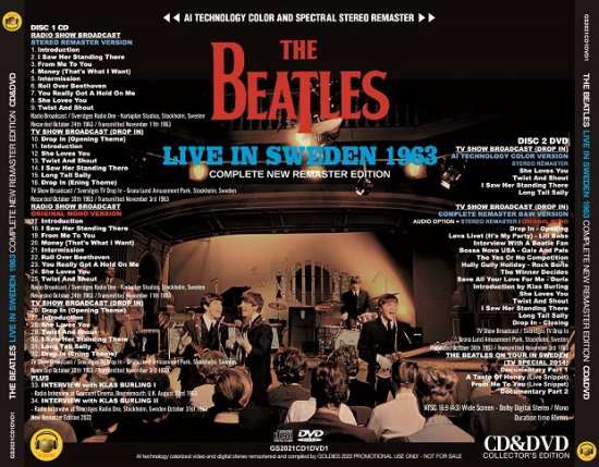 THE BEATLES / LIVE IN SWEDEN 1963 COMPLETE NEW REMASTER EDITION (1CD+1DVD)