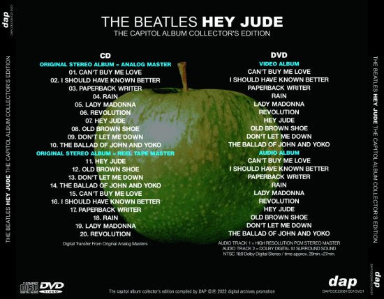 THE BEATLES / HEY JUDE THE CAPITOL ALBUM MASTERS COLLECTOR'S EDITION (1CD+1DVD)