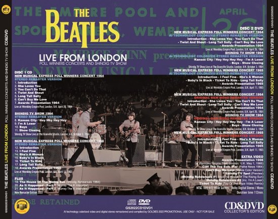 THE BEATLES / LIVE FROM LONDON POLL WINNERS CONCERTS AND SHINDIG TV SHOW (1CD+1DVD)