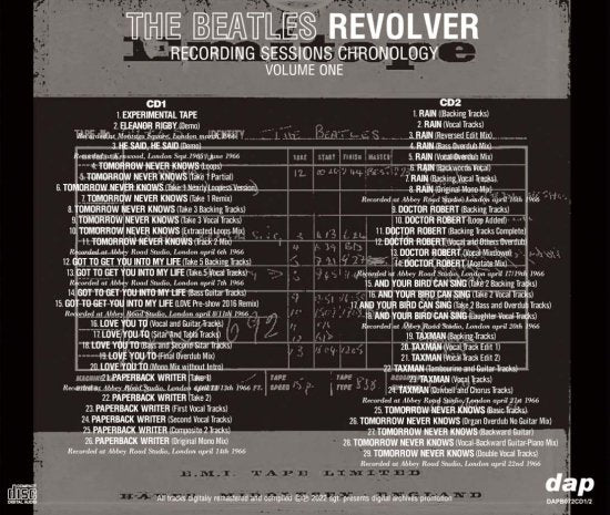 THE BEATLES / REVOLVER RECORDING SESSIONS CHRONOLOGY VOLUME 1 / 2 / 3 (2CDx3=6CDSET)