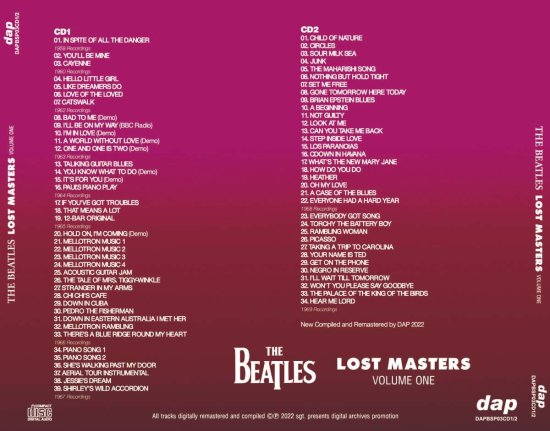 THE BEATLES / LOST MASTERS VOLUME ONE + TWO (2CD+2CD SET)