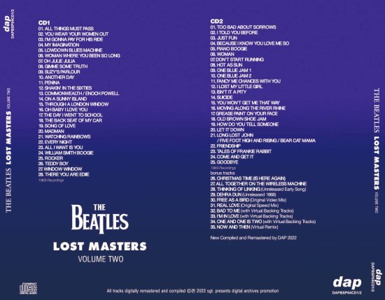 THE BEATLES / LOST MASTERS VOLUME ONE + TWO (2CD+2CD SET)