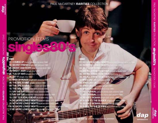 PAUL McCARTNEY /  PROMOTION ITEMS SINGLES 1980'S (2CD)