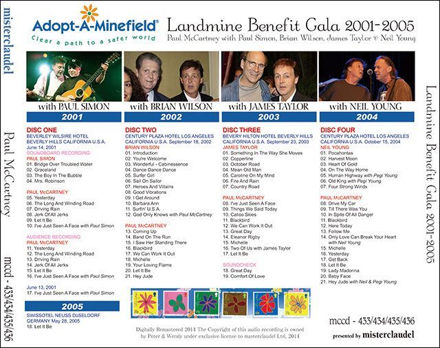 PAUL McCARTNEY / LANDMINE BENEFIT GALA 2001-2005 【4CD】