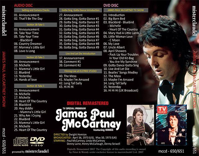 PAUL McCARTNEY / JAMES PAUL McCARTNEY SHOW 【CD+DVD】