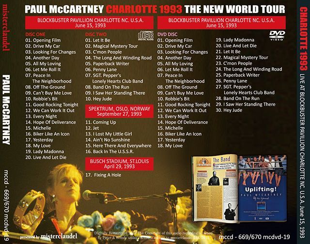 PAUL McCARTNEY / CHARLOTTE 1993 【2CD+DVD】