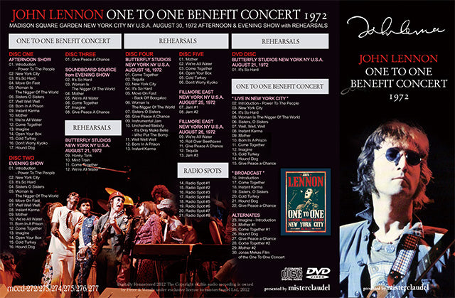 JOHN LENNON / ONE TO ONE BENEFIT CONCERT 1972 【5CD+DVD】