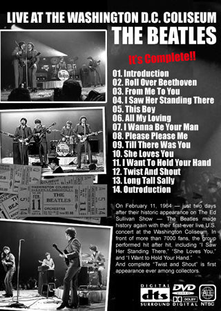 THE BEATLES / LIVE AT THE WASHINGTON COLISEUM 1964 (1CD+1DVD