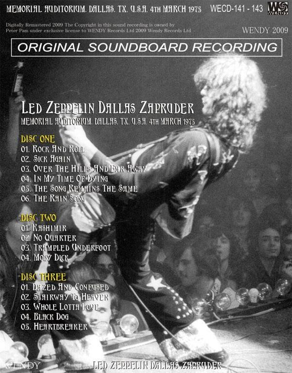 LED ZEPPELIN / ZAPRUDER 【3CD】
