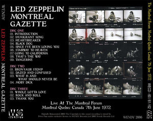 LED ZEPPELIN / MONTREAL GAZETTE 【3CD】