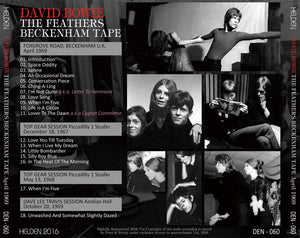 DAVID BOWIE / THE FEATHERS BECKENHAM TAPE 【1CD】