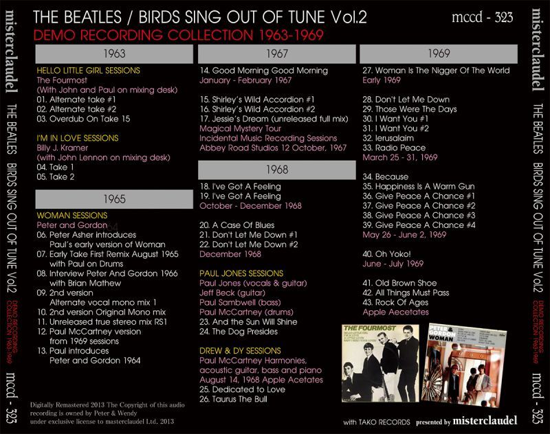 THE BEATLES / BIRDS SING OUT OF TUNE VOL.2 【1CD】