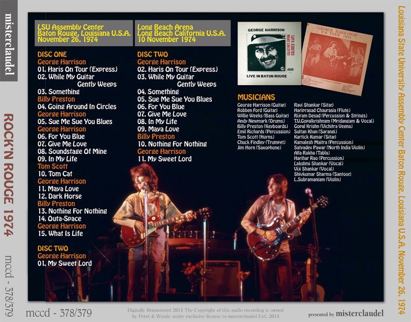 GEORGE HARRISON / ROCKN' ROUGE 1974 【2CD+POSTER】