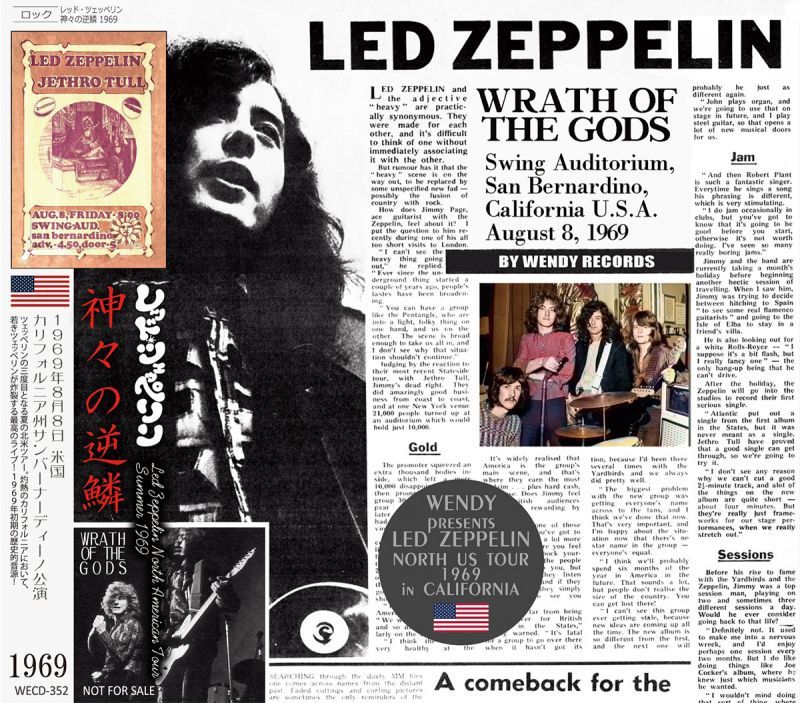 LED ZEPPELIN / WRATH OF THE GODS 1969 【CD】