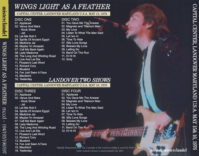 PAUL McCARTNEY / LIGHT AS A FEATHER 【4CD】