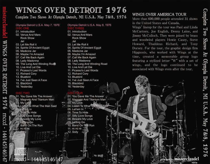 PAUL McCARTNEY / WINGS OVER DETROIT 1976 【4CD】