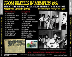 THE BEATLES / FROM BEATLES IN MEMPHIS 1966 【1CD】