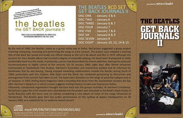 the BEATLES GET BACK journals II 8CDセット THE BEATLES / GET BACK JOURNALS II 【8CD】