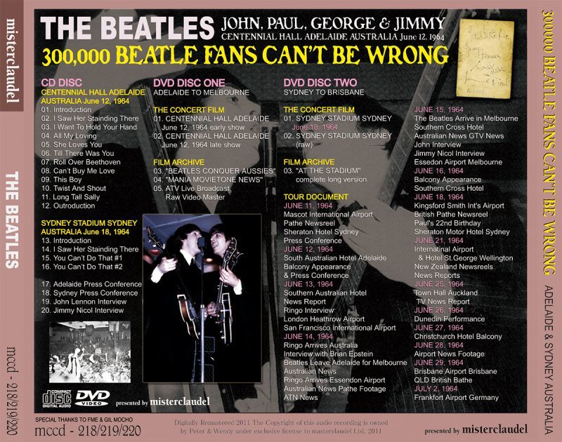 THE BEATLES / 300,000 BEATLE FANS CAN'T BE WRONG 【CD+2DVD】