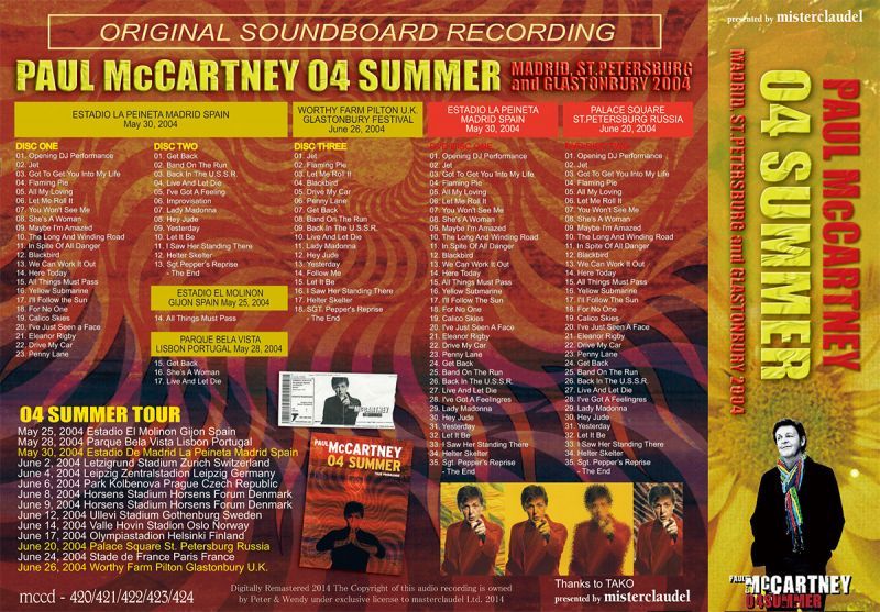 PAUL McCARTNEY / 04 SUMMER 【3CD+2DVD】