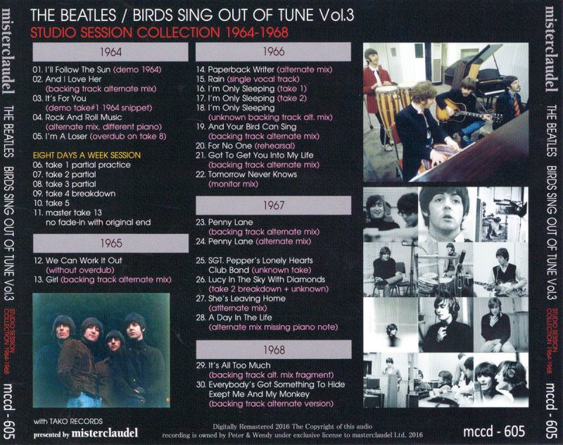 THE BEATLES / BIRDS SING OUT OF TUNE VOL.3 【1CD】