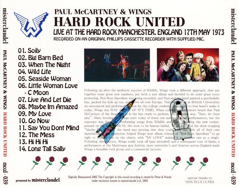 PAUL McCARTNEY / HARD ROCK UNITED 【1CD】