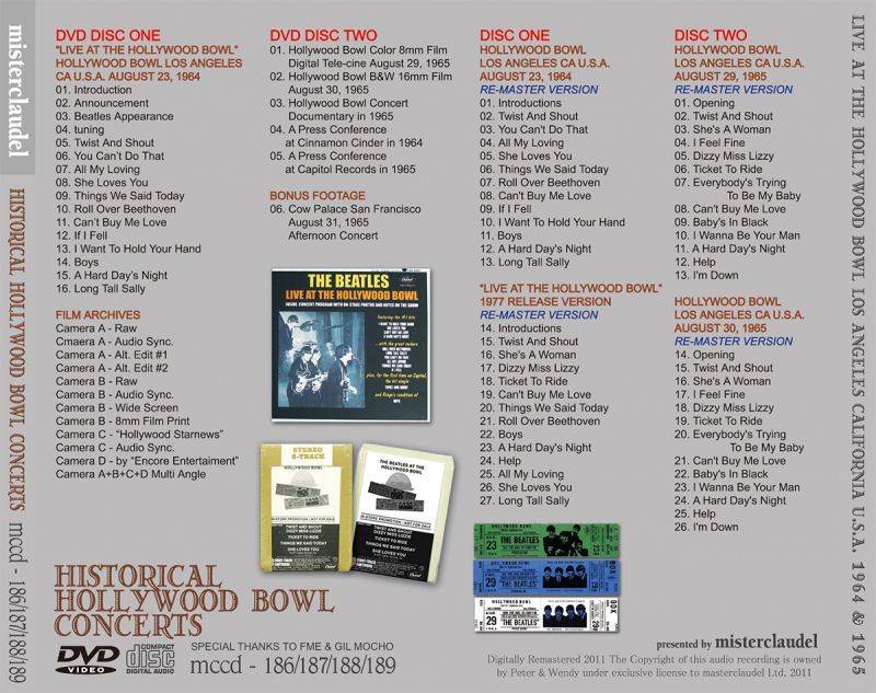 THE BEATLES / HISTORICAL HOLLYWOOD BOWL CONCERTS 【2DVD+6CD】