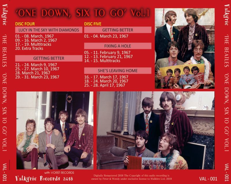 THE BEATLES / ONE DOWN, SIX TO GO Vol.1 【5CD】 – Music Lover Japan