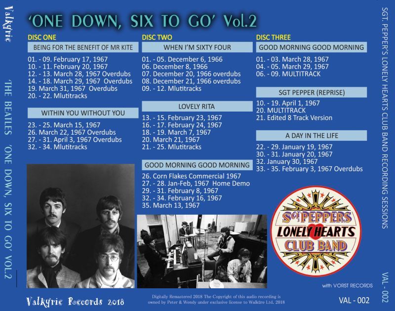 THE BEATLES / ONE DOWN, SIX TO GO Vol.2 【5CD】 – Music Lover Japan