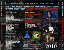 Load image into Gallery viewer, PAUL McCARTNEY / CONCERT FOR SIRIUS XM LISTENERS 【2CD】
