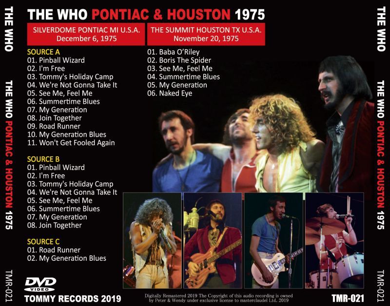 THE WHO / PONTIAC & HOUSTON 1975 DVD