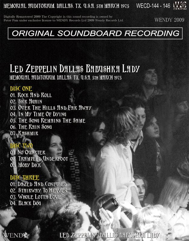 LED ZEPPELIN / GRASSY KNOLL 1975 【6CD】 – Music Lover Japan