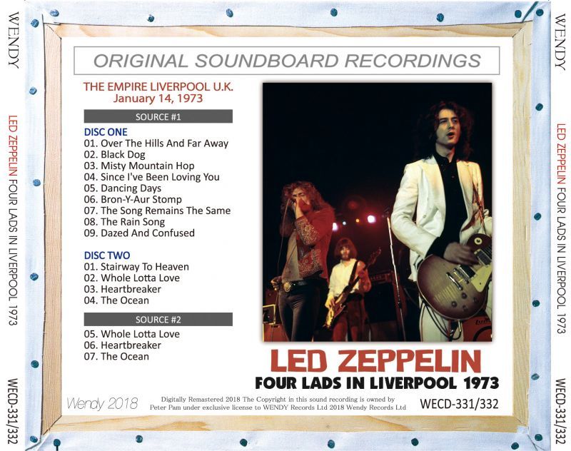LED ZEPPELIN 1973 FOUR LADS IN LIVERPOOL 2CD