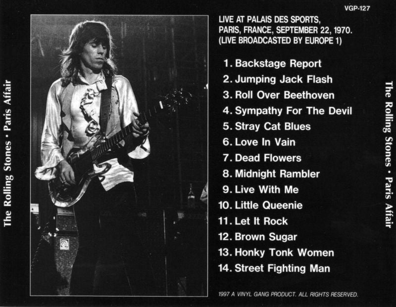 VGP-127 THE ROLLING STONES / PARIS AFFAIR