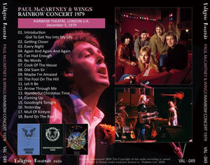 PAUL McCARTNEY 1979 WINGS RAINBOW CONCERT CD